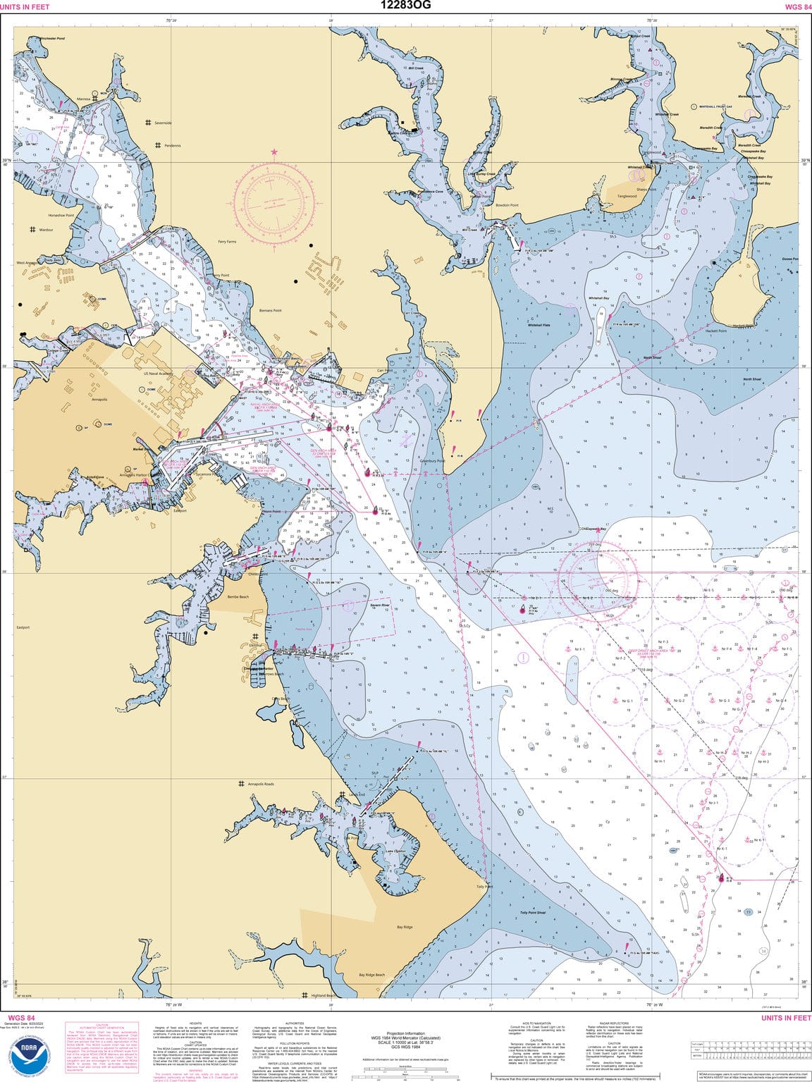NOAA Nautical Chart 12283: Annapolis Harbor