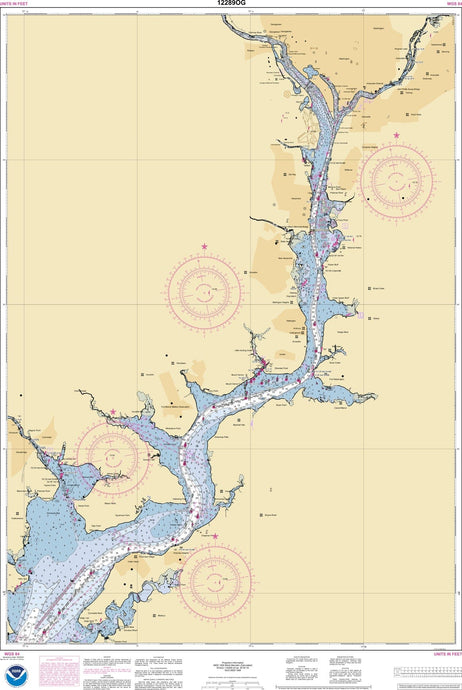 NOAA Nautical Chart 12289: Potomac River Mattawoman Creek to Georgetown; Washington Harbor