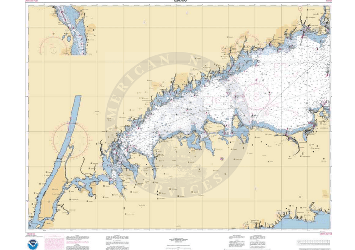 NOAA Nautical Chart 12363 Long Island Sound Western Part Amnautical