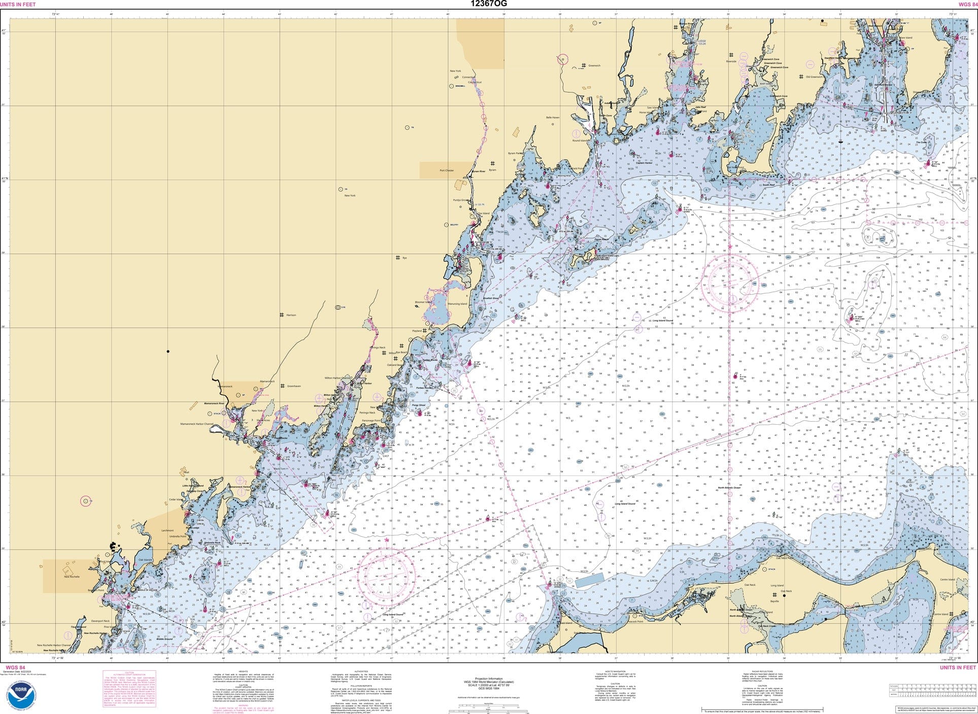 NOAA Nautical Chart 12367: North Shore of Long Island Sound Greenwich Point to New Rochelle