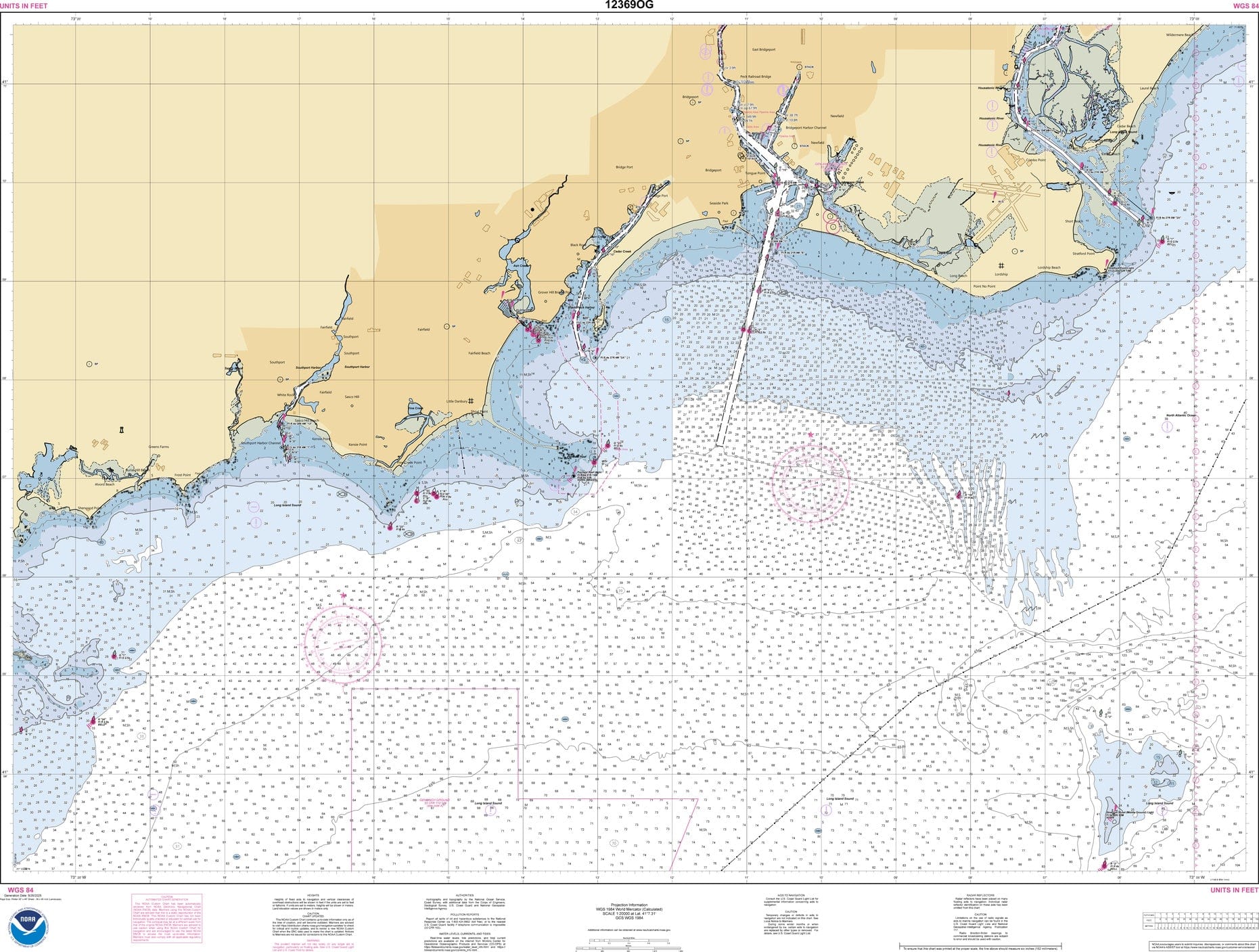 NOAA Nautical Chart 12369: North Shore of Long Island Sound Stratford to Sherwood Point