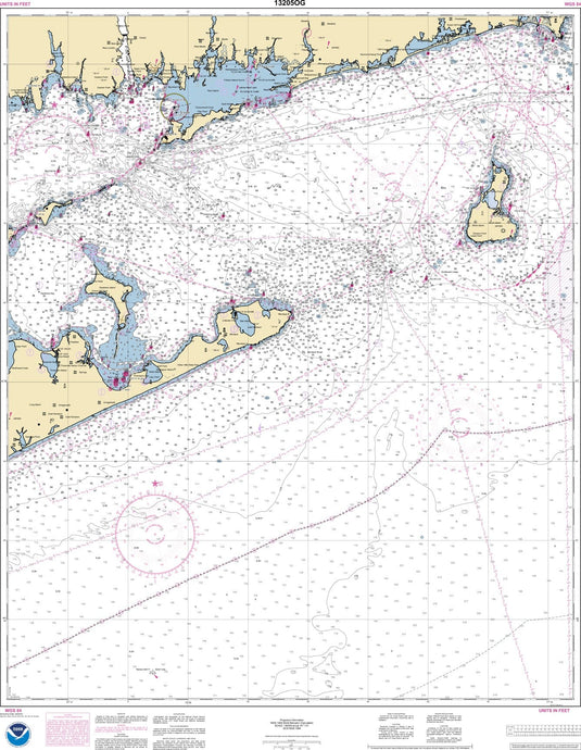 NOAA Nautical Chart 13205: Block Island Sound and Approaches