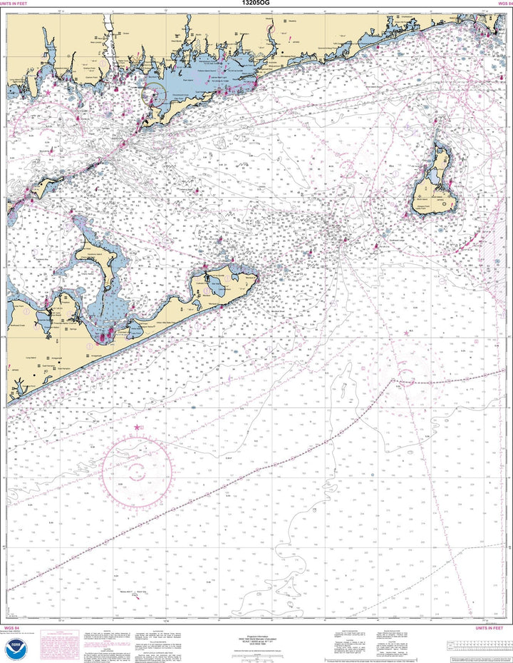 NOAA Chart 13205 Block Island Sound and Approaches Block Island Depth