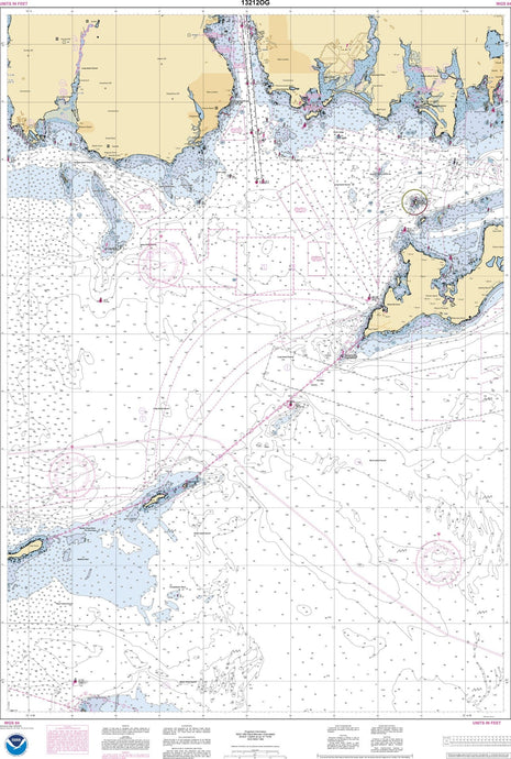 NOAA Nautical Chart 13212: Approaches to New London Harbor