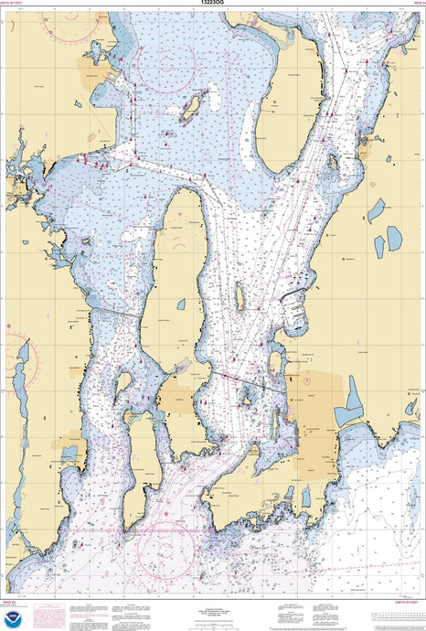 NOAA Nautical Chart 13223: Narragansett Bay, Including Newport Harbor