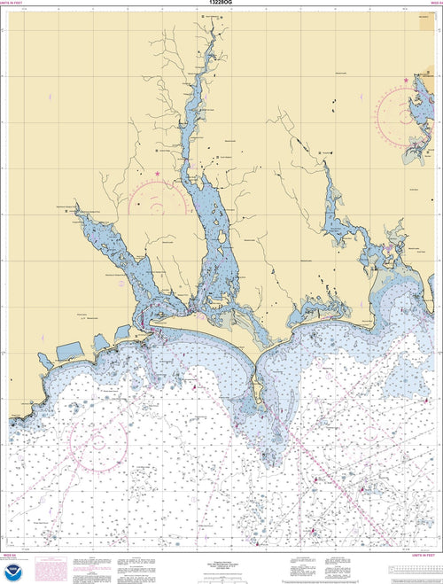 NOAA Nautical Chart 13228 Westport River and Approaches Amnautical