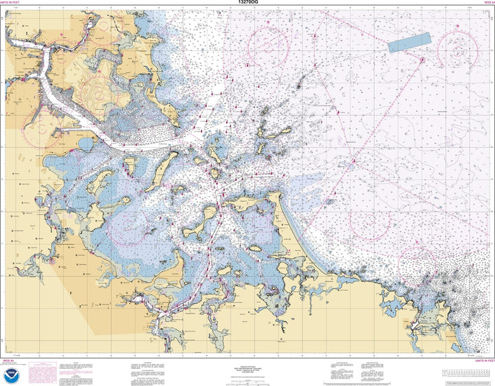 Boston Harbor Chart NOAA Chart 13270 Boston Harbor Amnautical