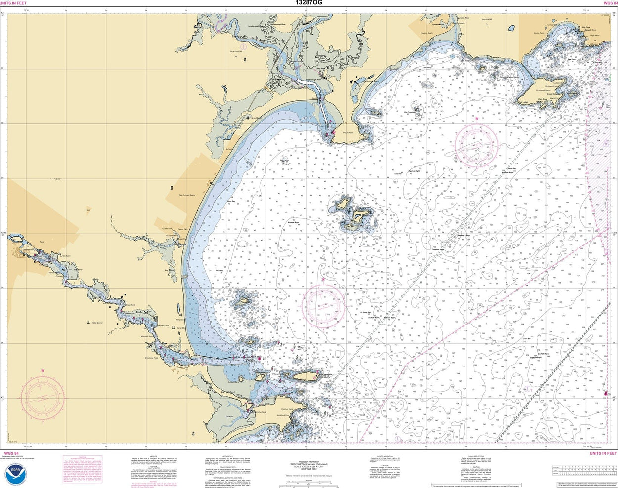 NOAA Nautical Chart 13287Saco Bay and VicinitySaco River Depth Chart
