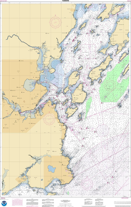 Portland Chart NOAA Nautical Chart 13292: Portland Harbor and Vicinity - Amnautical