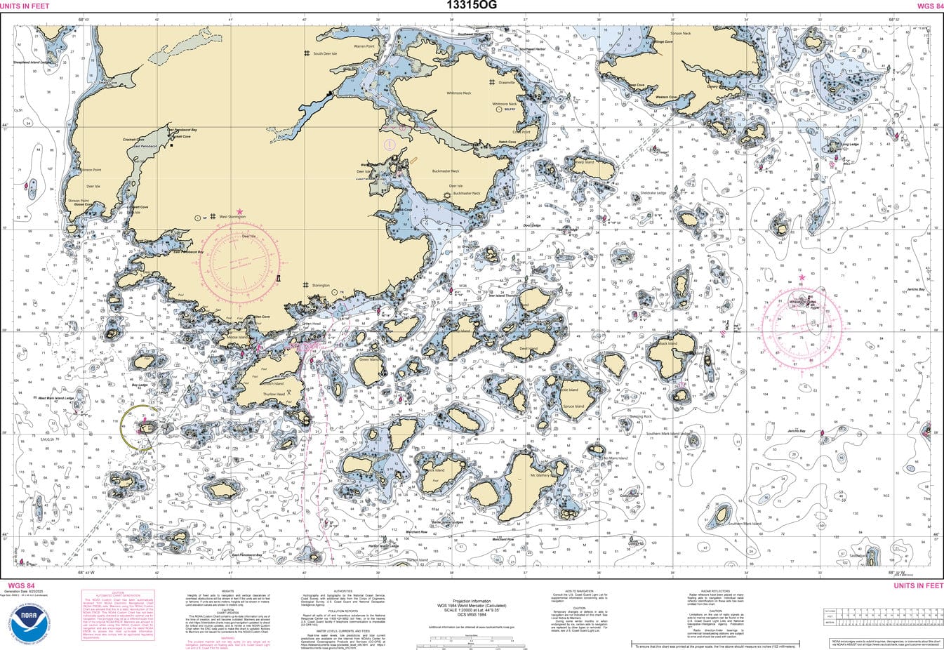 NOAA Nautical Chart 13315: Deer Island Thorofare and Casco Passage