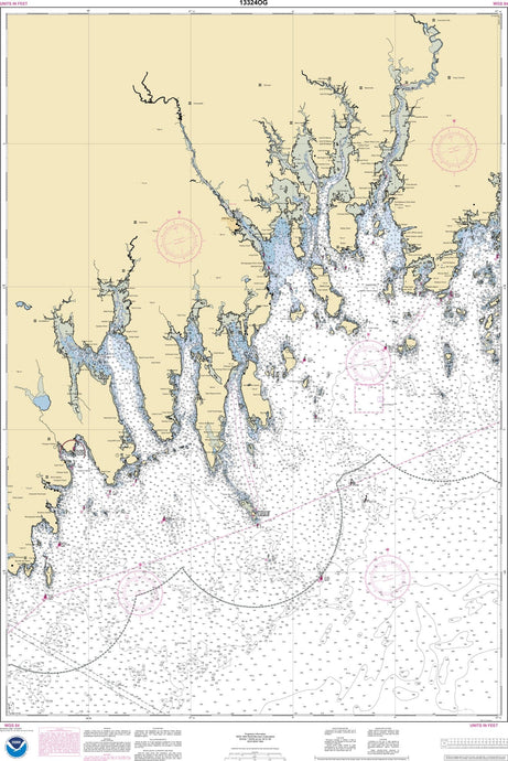 NOAA Nautical Chart 13324: Tibbett Narrows to Schoodic Island