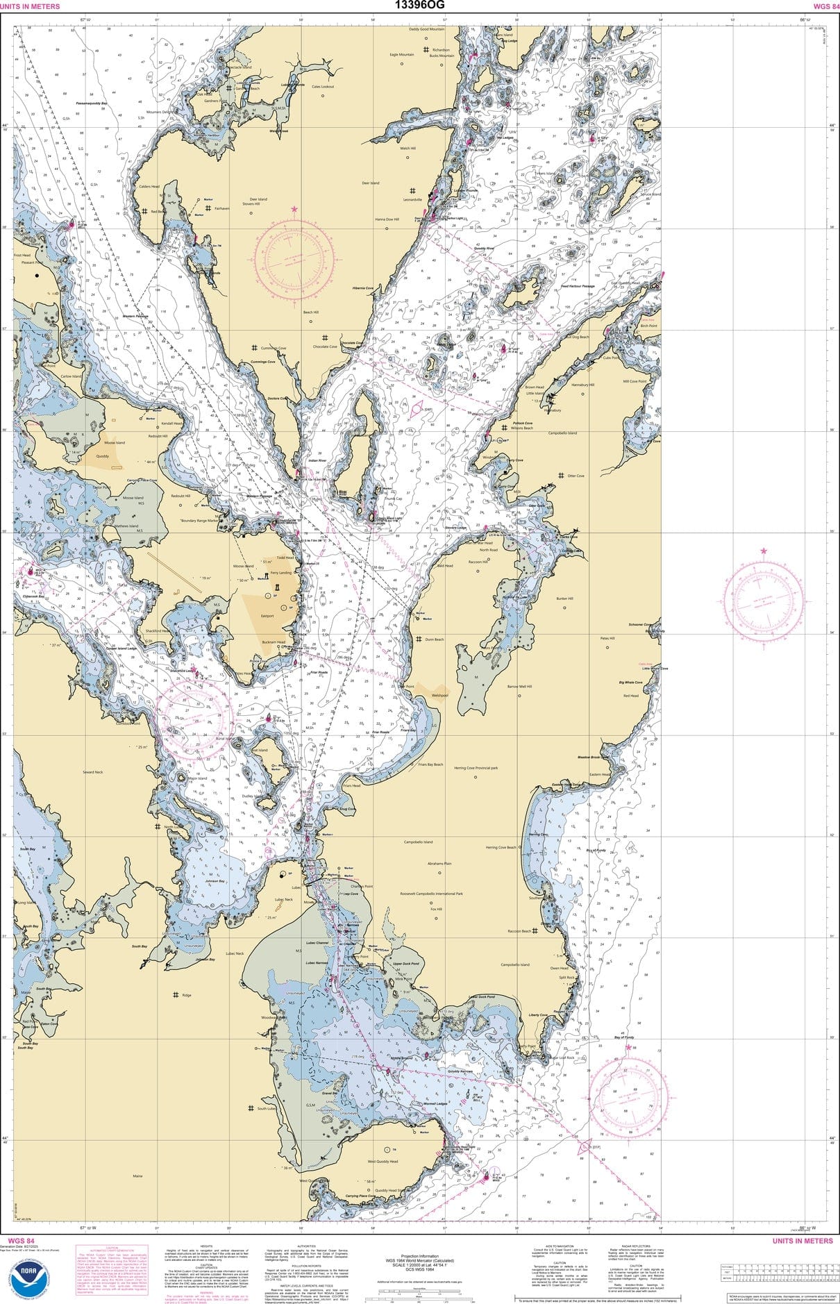 NOAA Nautical Chart 13396: Campobello Island; Eastport Harbor