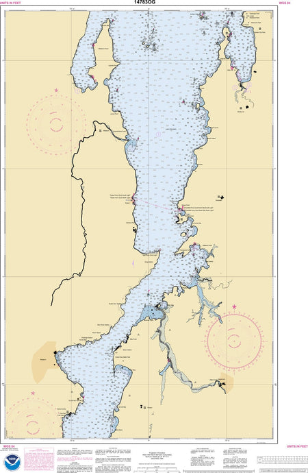 NOAA Nautical Chart 14783: Four Brothers Islands to Barber Point