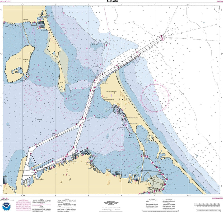 NOAA Nautical Chart 14845 Sandusky Harbor Sandusky Bay Depth Chart