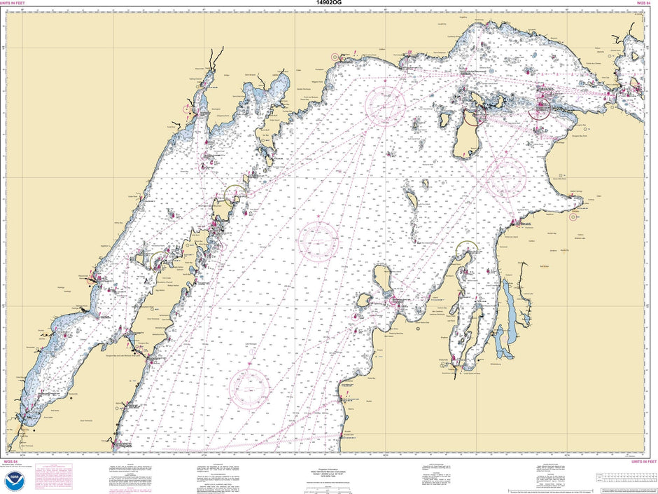 NOAA Nautical Chart 14902: North end of Lake Michigan, including Green ...