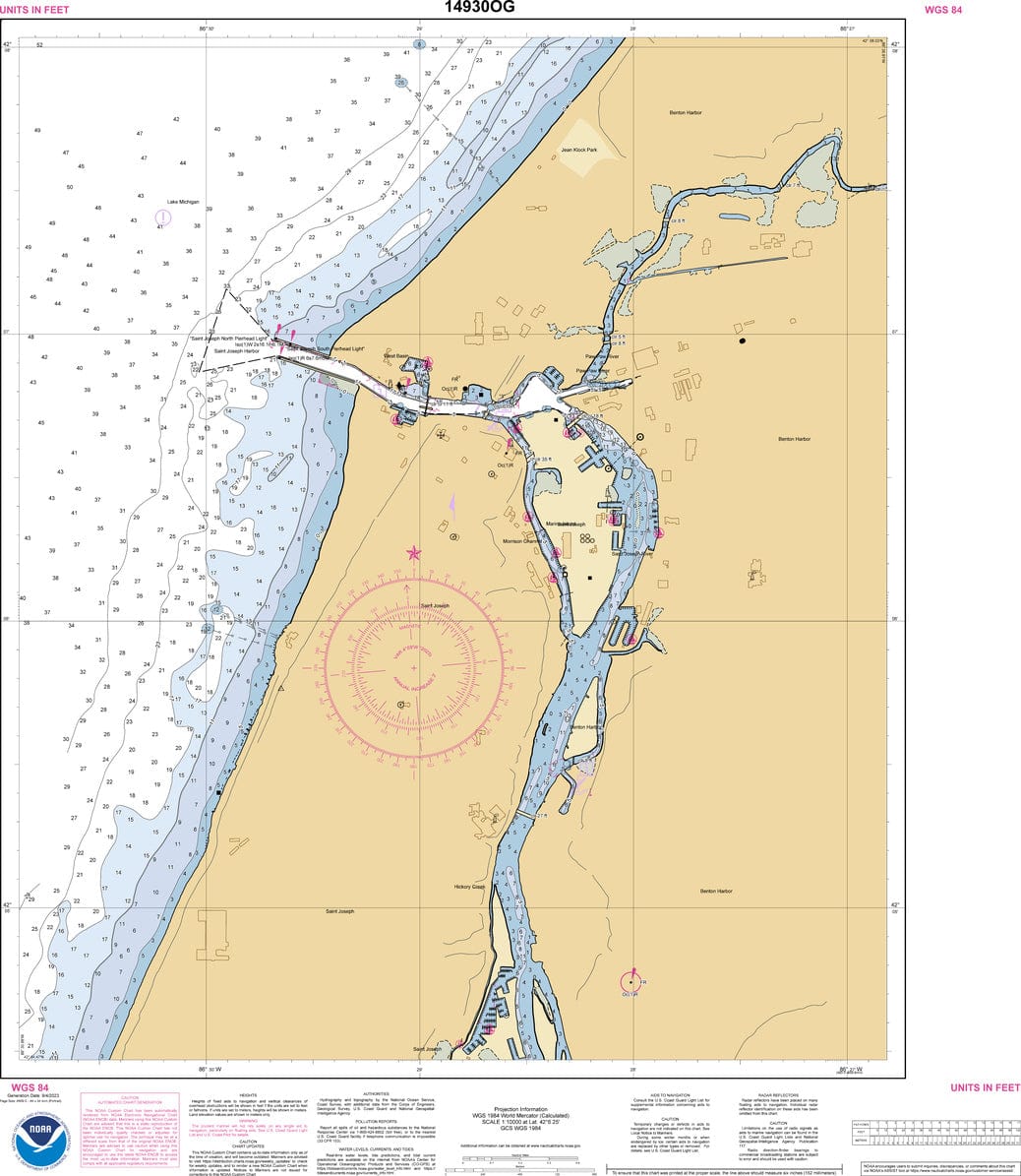 NOAA Nautical Chart 14930: St. Joseph and Benton Harbor