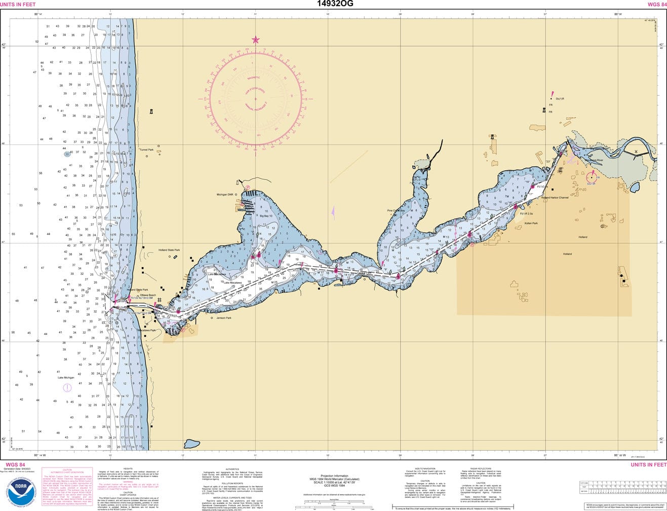 NOAA Nautical Chart 14932: Holland Harbor