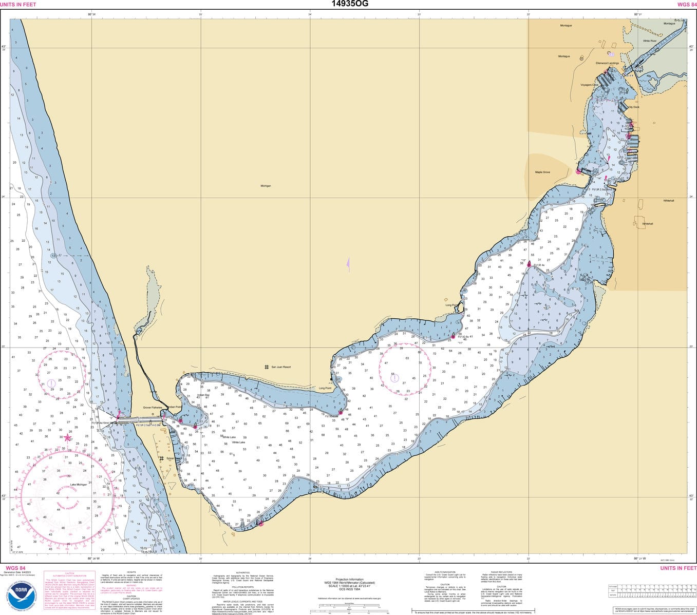 NOAA Nautical Chart 14935: White Lake