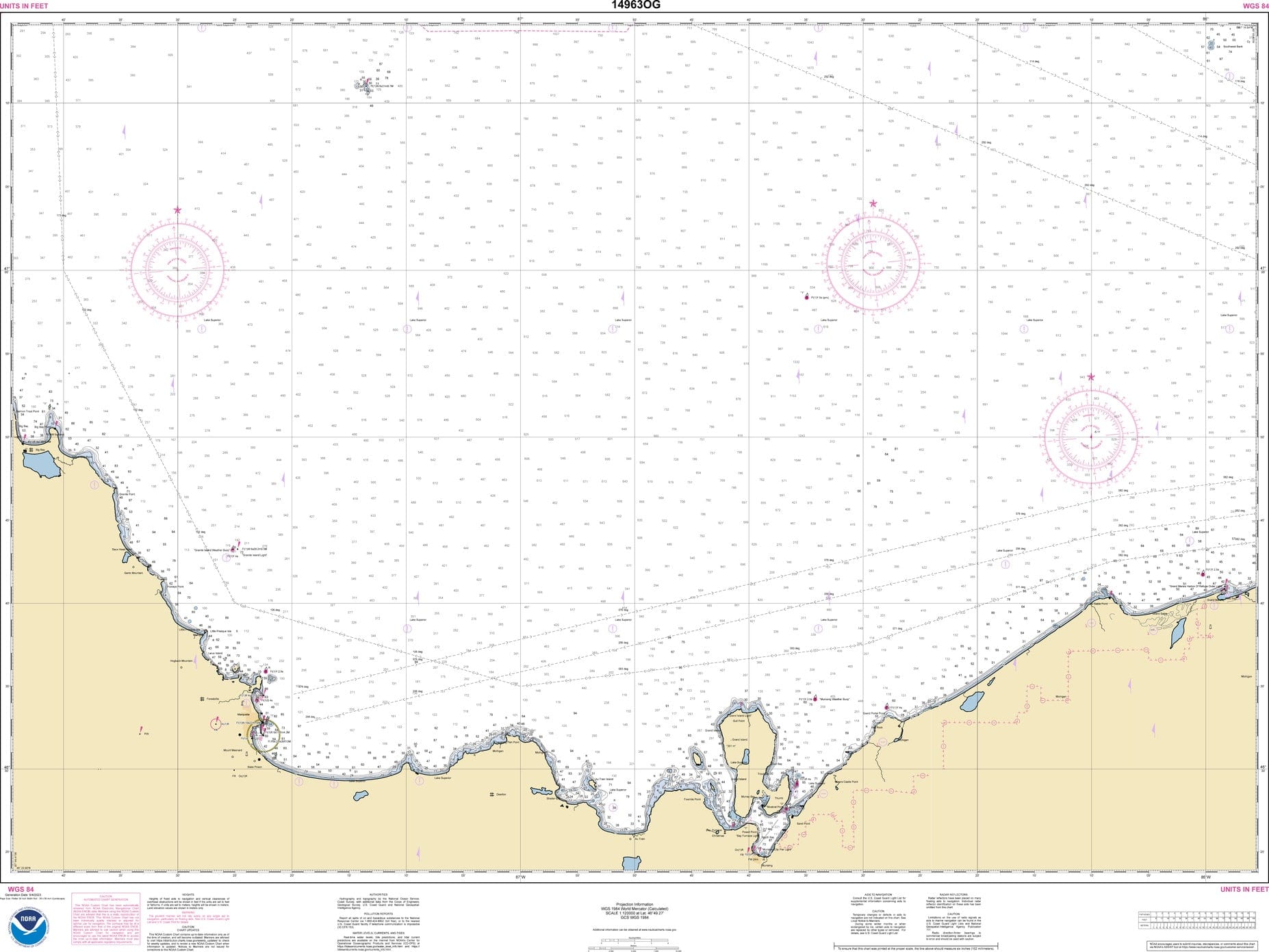 NOAA Nautical Chart 14963: Grand Marais to Big Bay Point; Big Bay Harbor