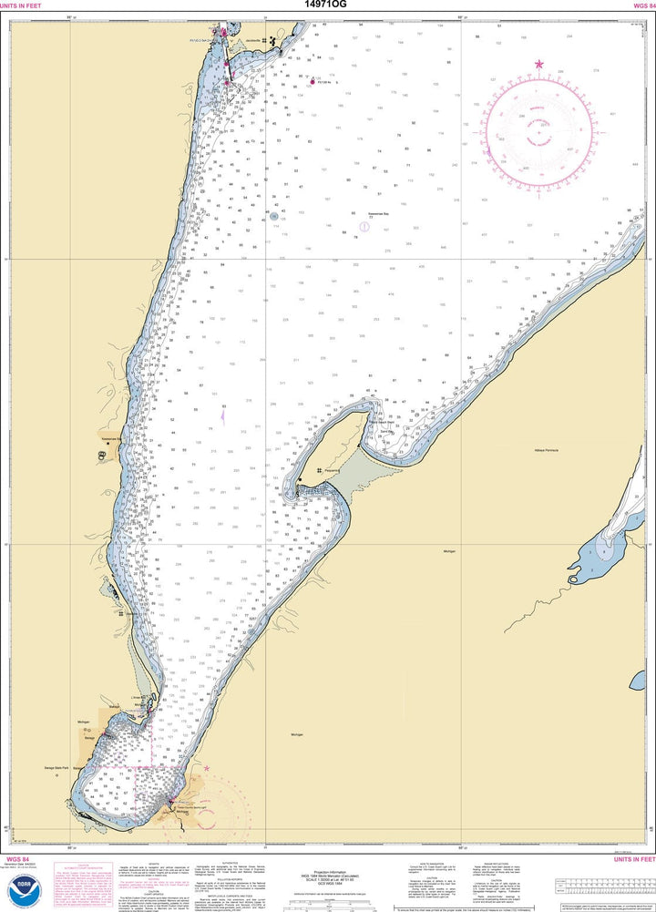 NOAA Nautical Chart 14971: Keweenaw Bay;L'Anse and Baraga Harbors ...