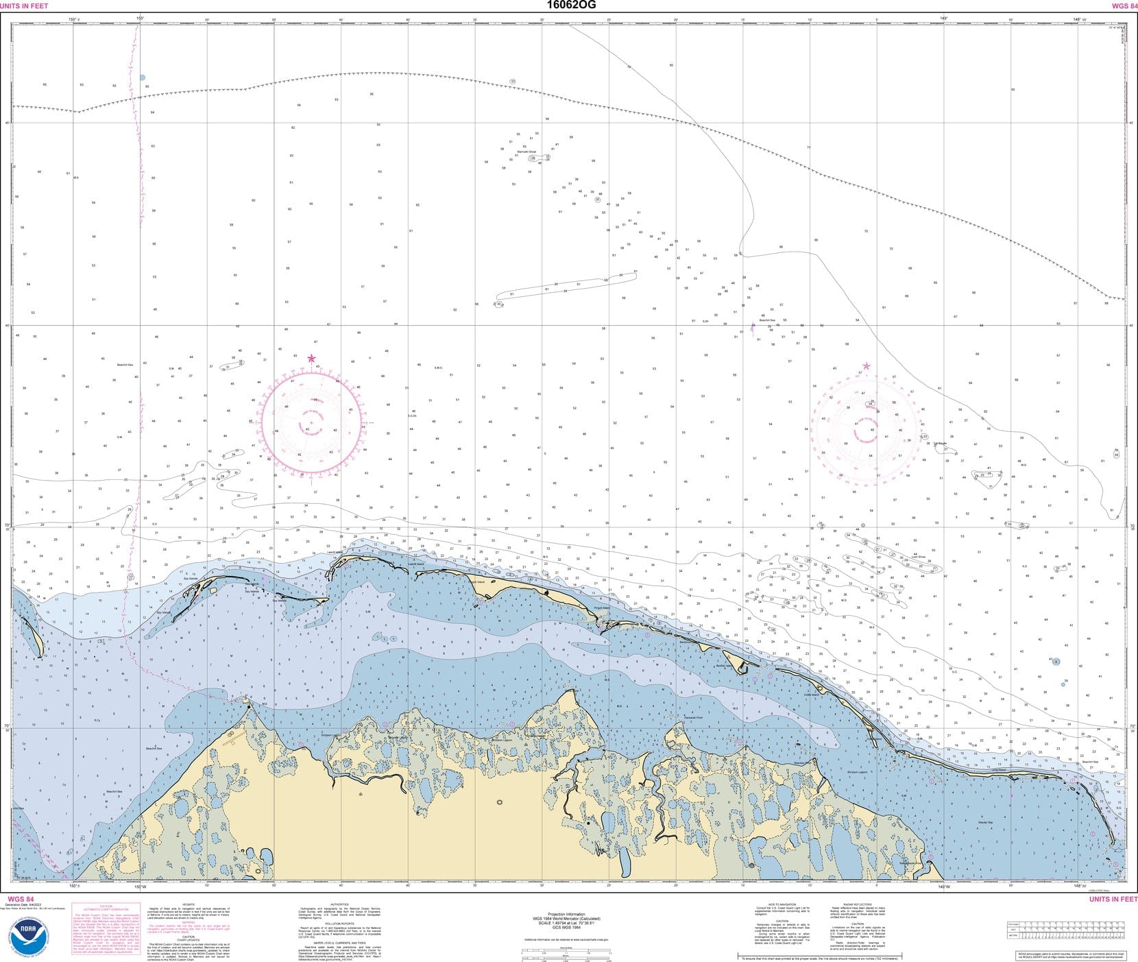 NOAA Nautical Chart 16062: Jones Islands and approaches