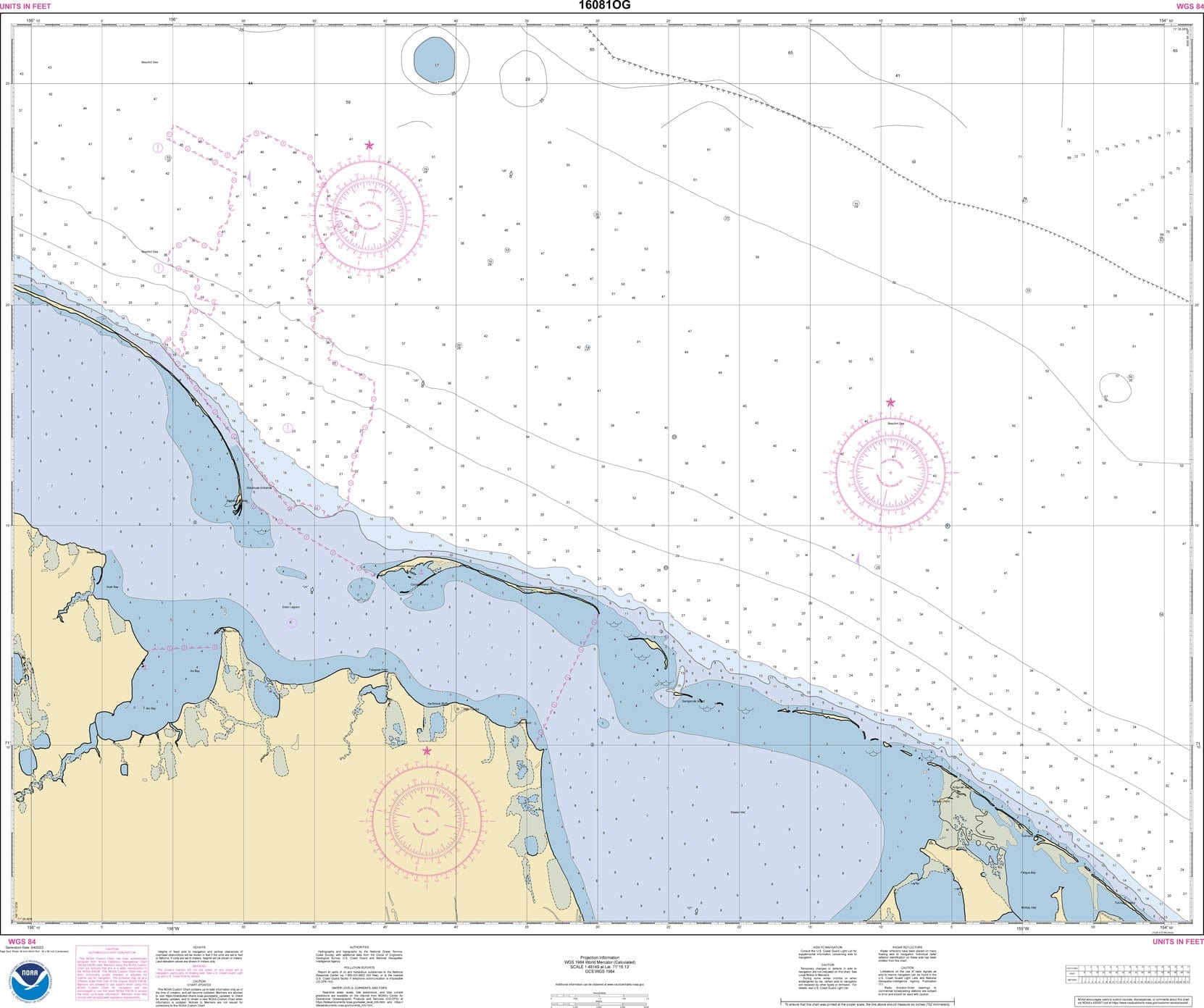 NOAA Nautical Chart 16081: Scott Pt. to Tangent Pt.