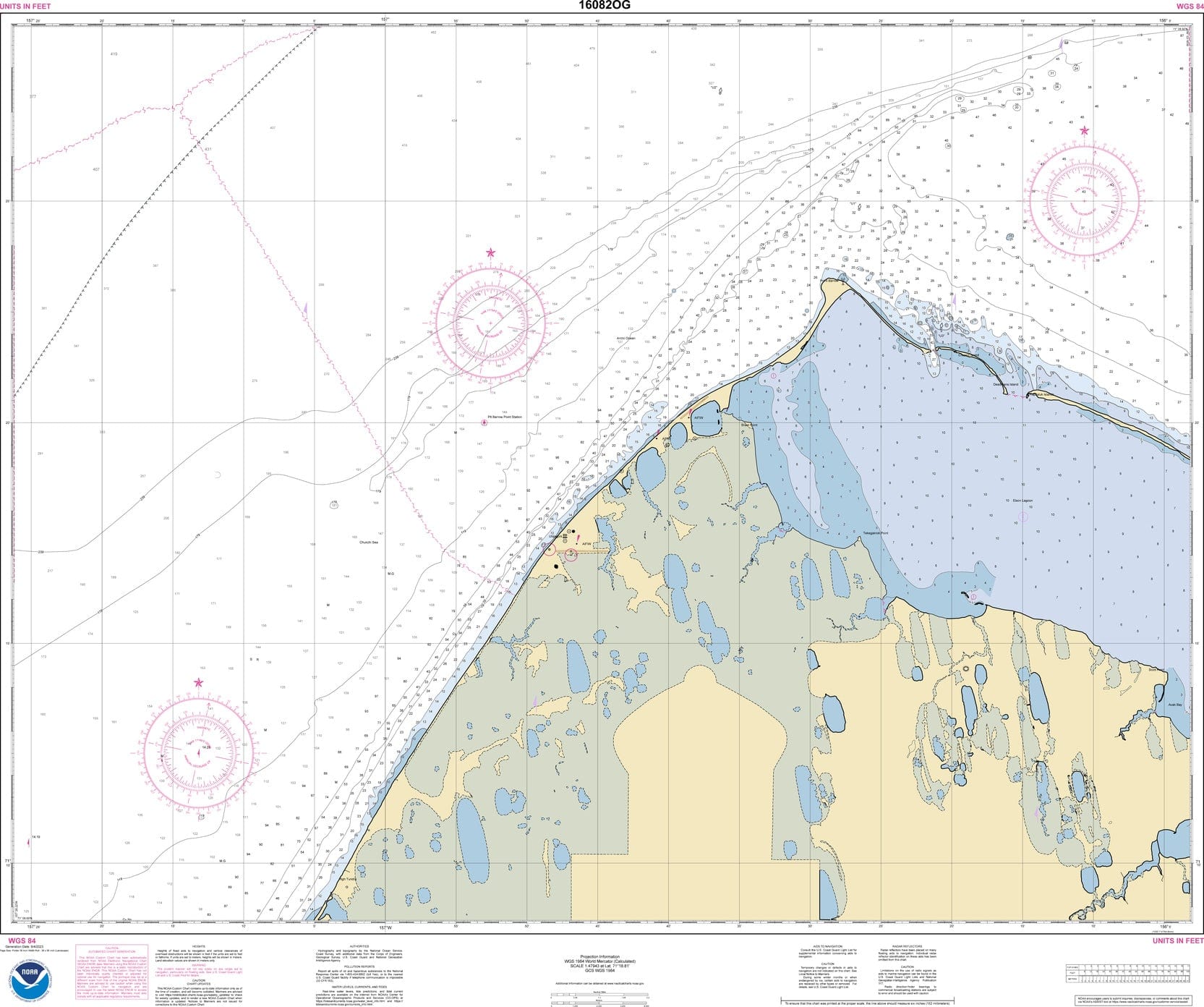 NOAA Nautical Chart 16082: Pt. Barrow and vicinity
