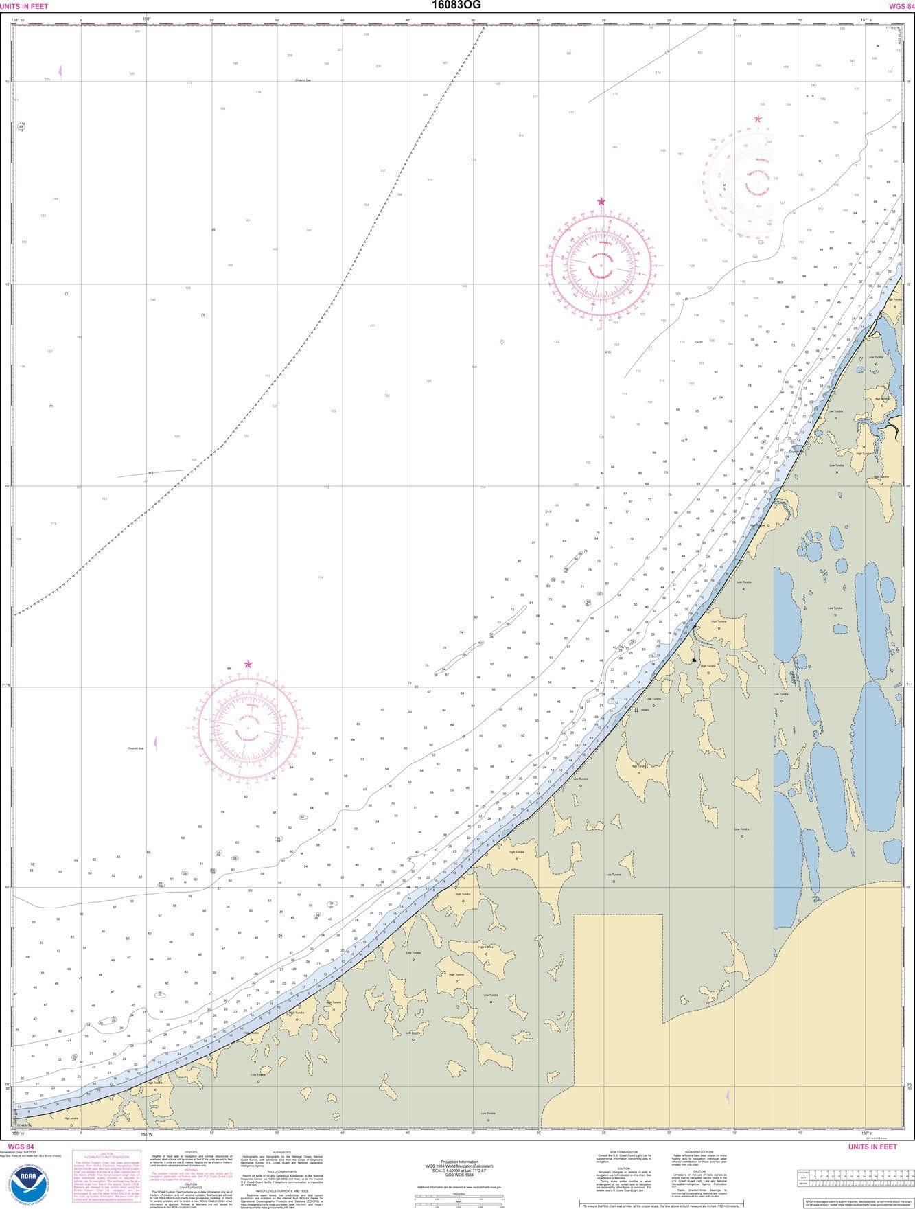 NOAA Nautical Chart 16083: Skull Cliff and vicinity