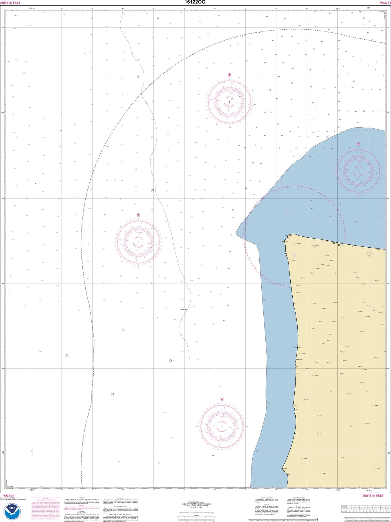 NOAA Nautical Chart 16122: Cape Dyer to Cape Lisburge