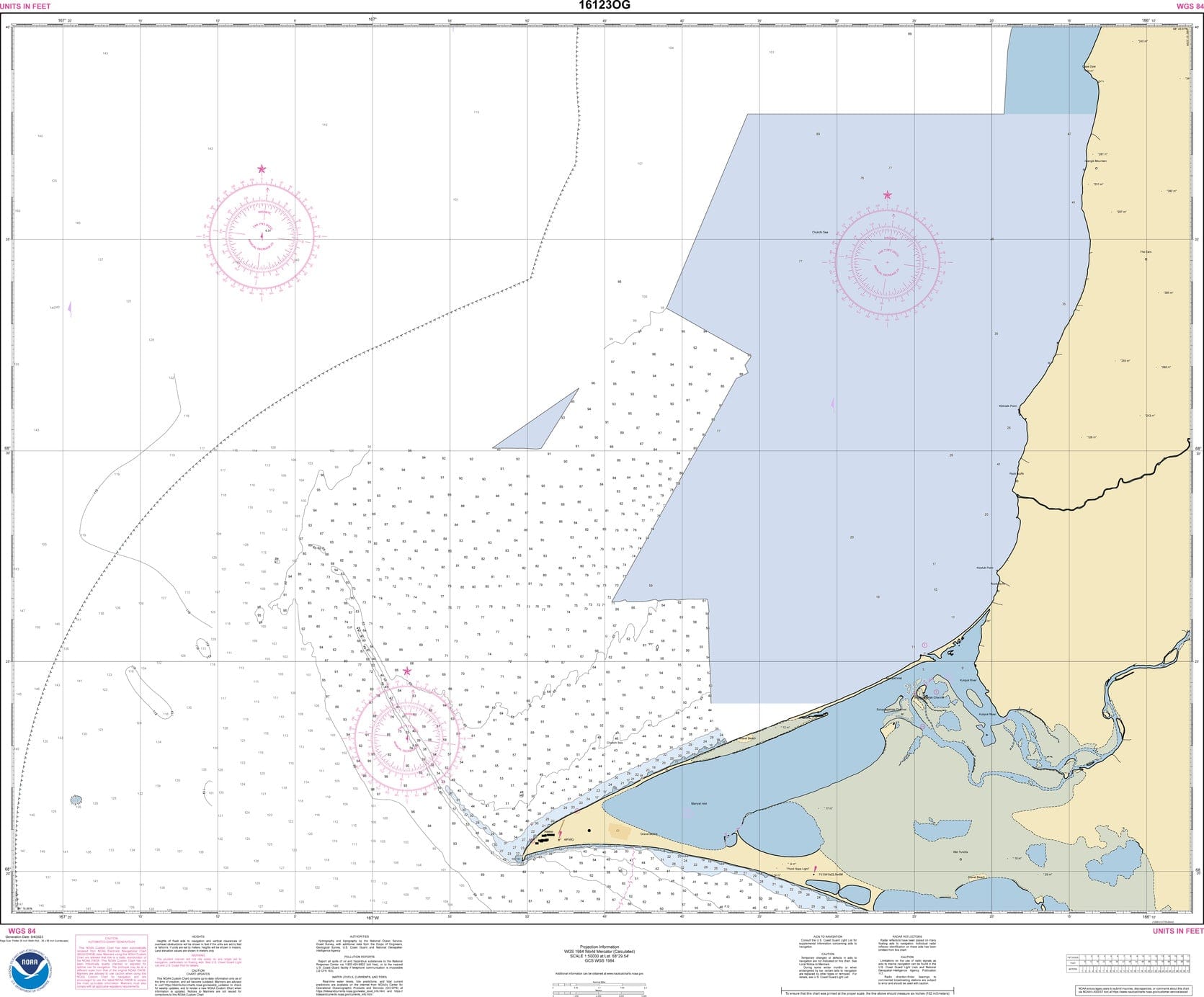 NOAA Nautical Chart 16123: Point Hope to Cape Dyer