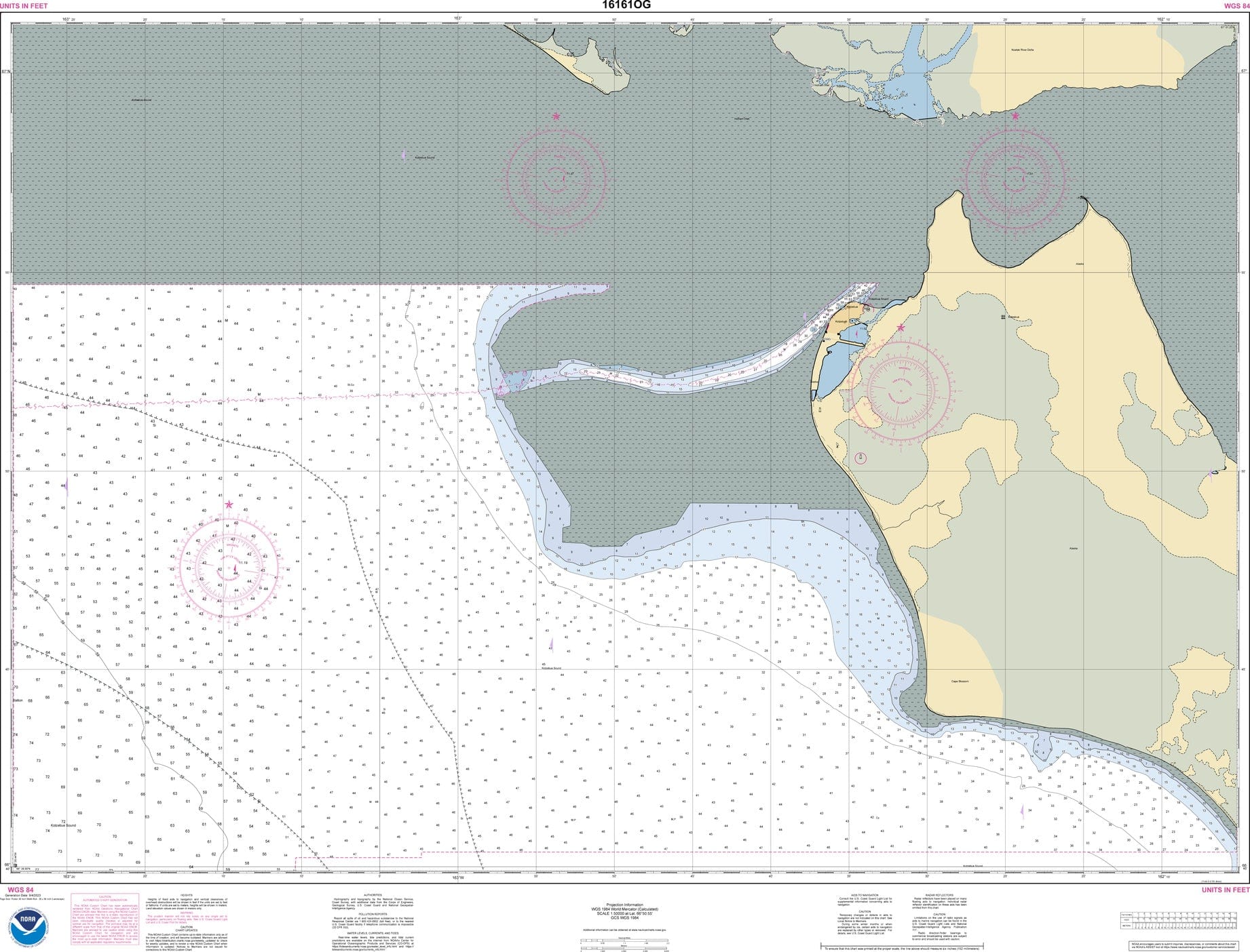 NOAA Nautical Chart 16161: Kotzebue Harbor and Approaches