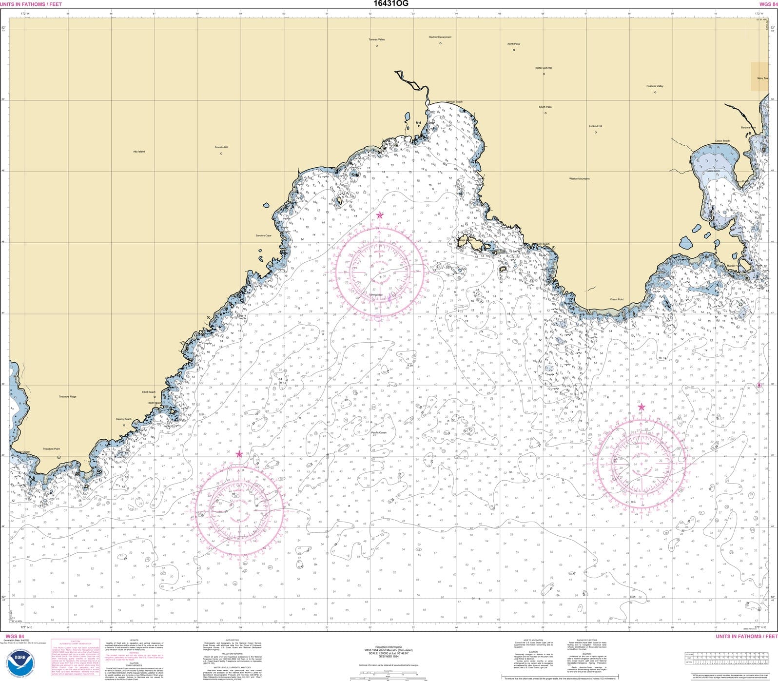 NOAA Nautical Chart 16431: Temnac Bay