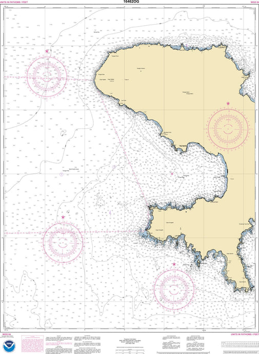 NOAA Nautical Chart 16462: Andrenof. Islands Tanga Bay and approaches