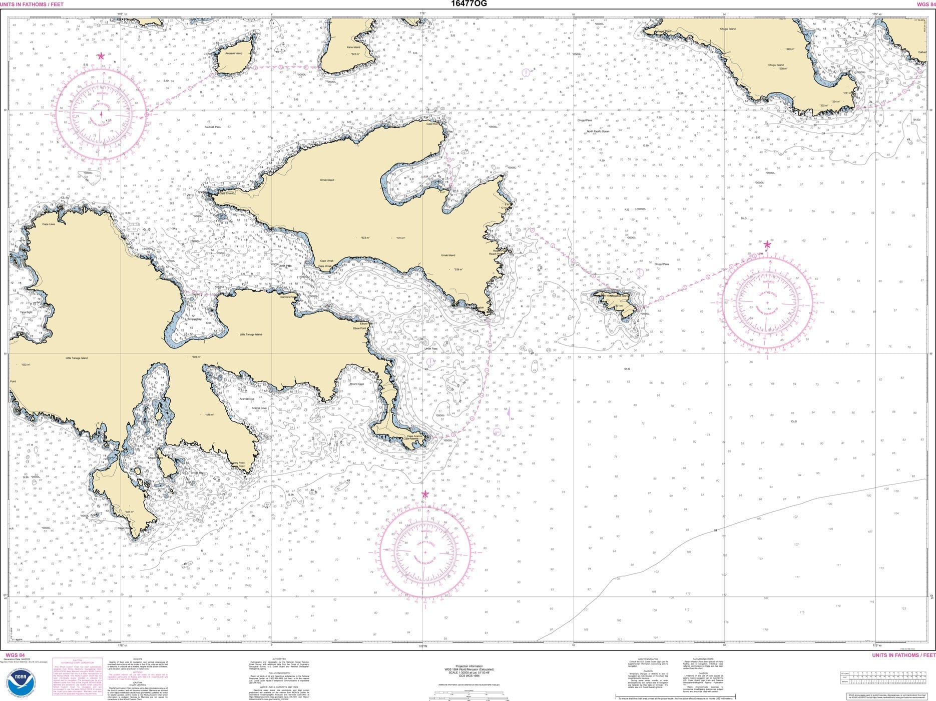 NOAA Nautical Chart 16477: Tagalak Island to Little Tanaga l.