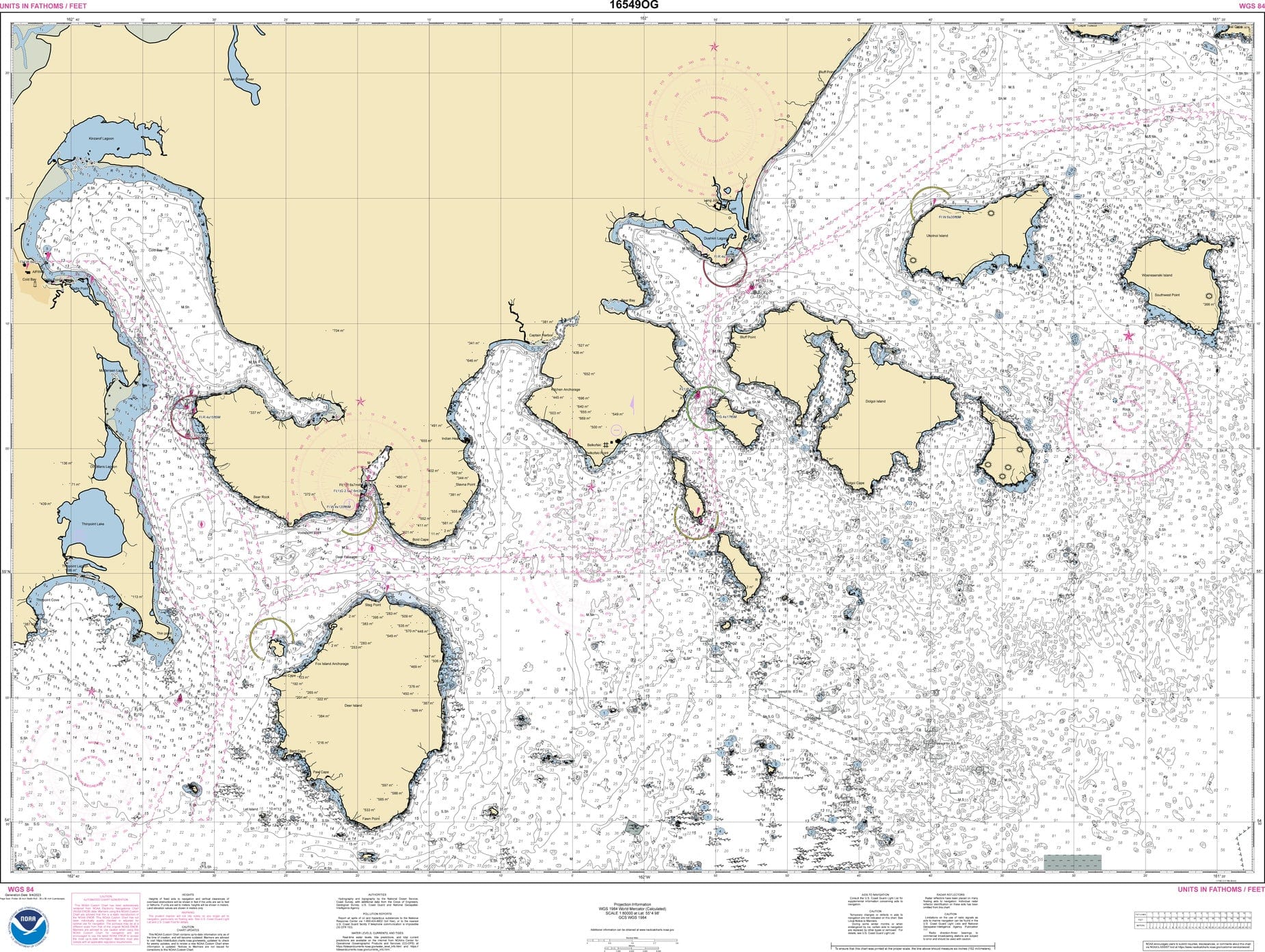 NOAA Nautical Chart 16549: Cold Bay and approaches, Alaska Pen.;King Cove Harbor