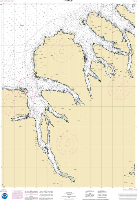 NOAA Nautical Chart 16597: Uganik and Uyak Bays