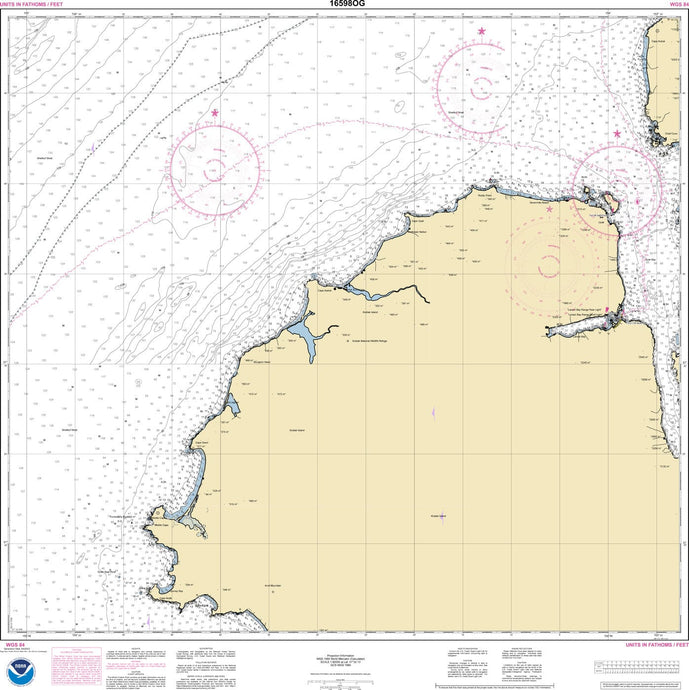 NOAA Nautical Chart 16598: Cape Ikolik to Cape Kuliuk
