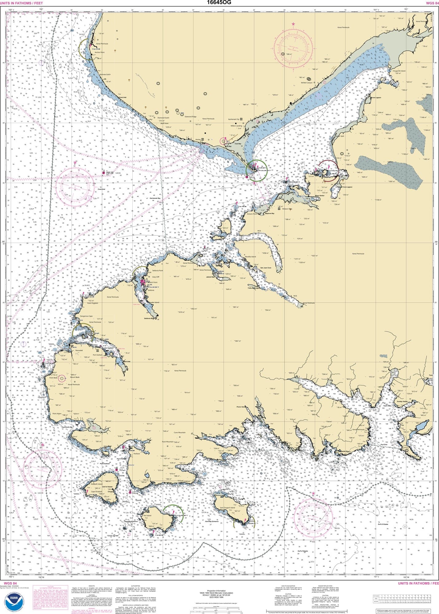 NOAA Nautical Chart 16645: Gore Point to Anchor Point