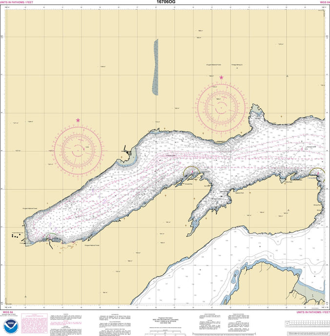 NOAA Nautical Chart 16706: Passage Canal incl. Port of Whittier;Port of Whittier
