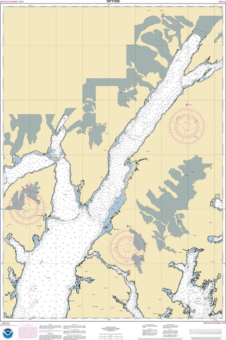 NOAA Nautical Chart 16711: Port Wells, including College Fiord and Harriman Fiord