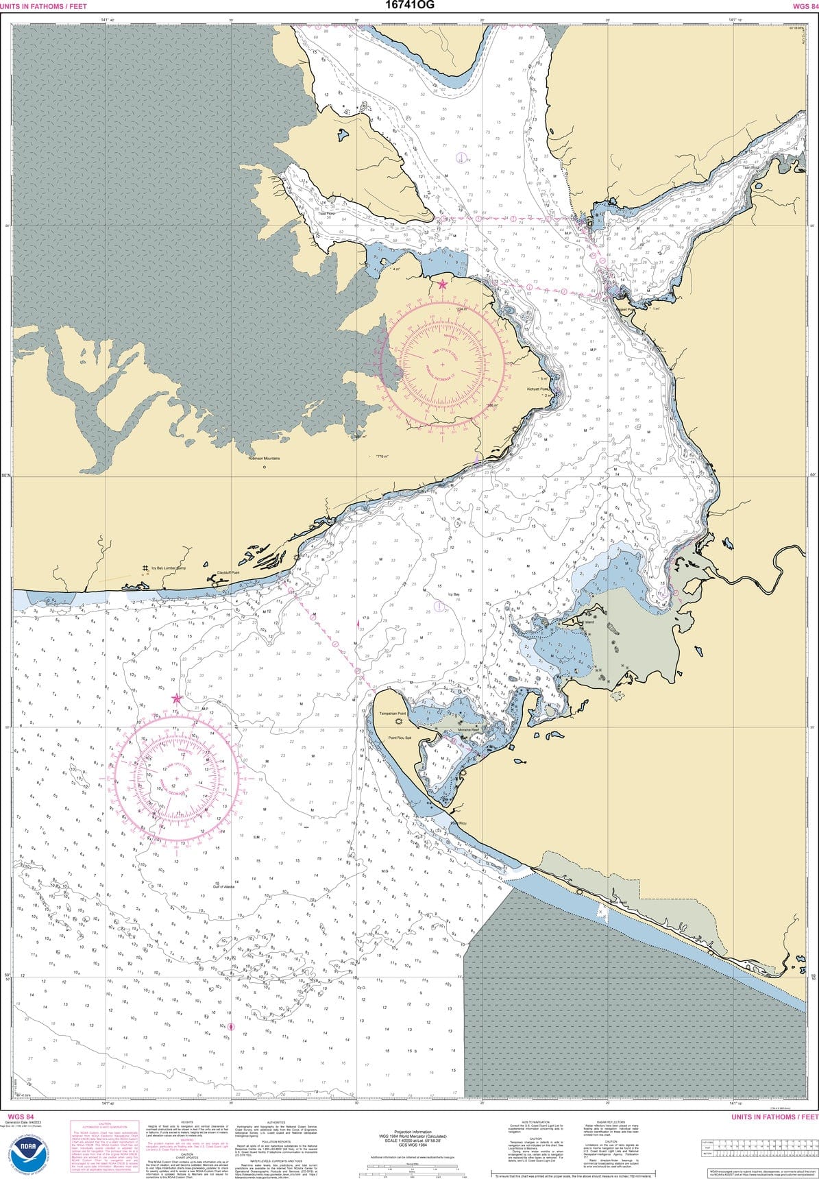 NOAA Nautical Chart 16741: Icy Bay
