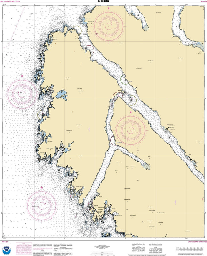 NOAA Nautical Chart 17303: Yakobi Island and Lisianski Inlet - Amnautical