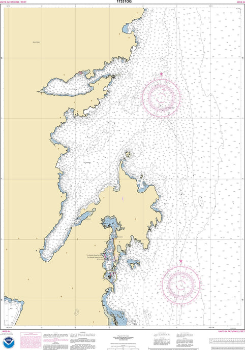 NOAA Nautical Chart 17331: Chatham Strait Ports Alexander, Conclusion, and Armstrong