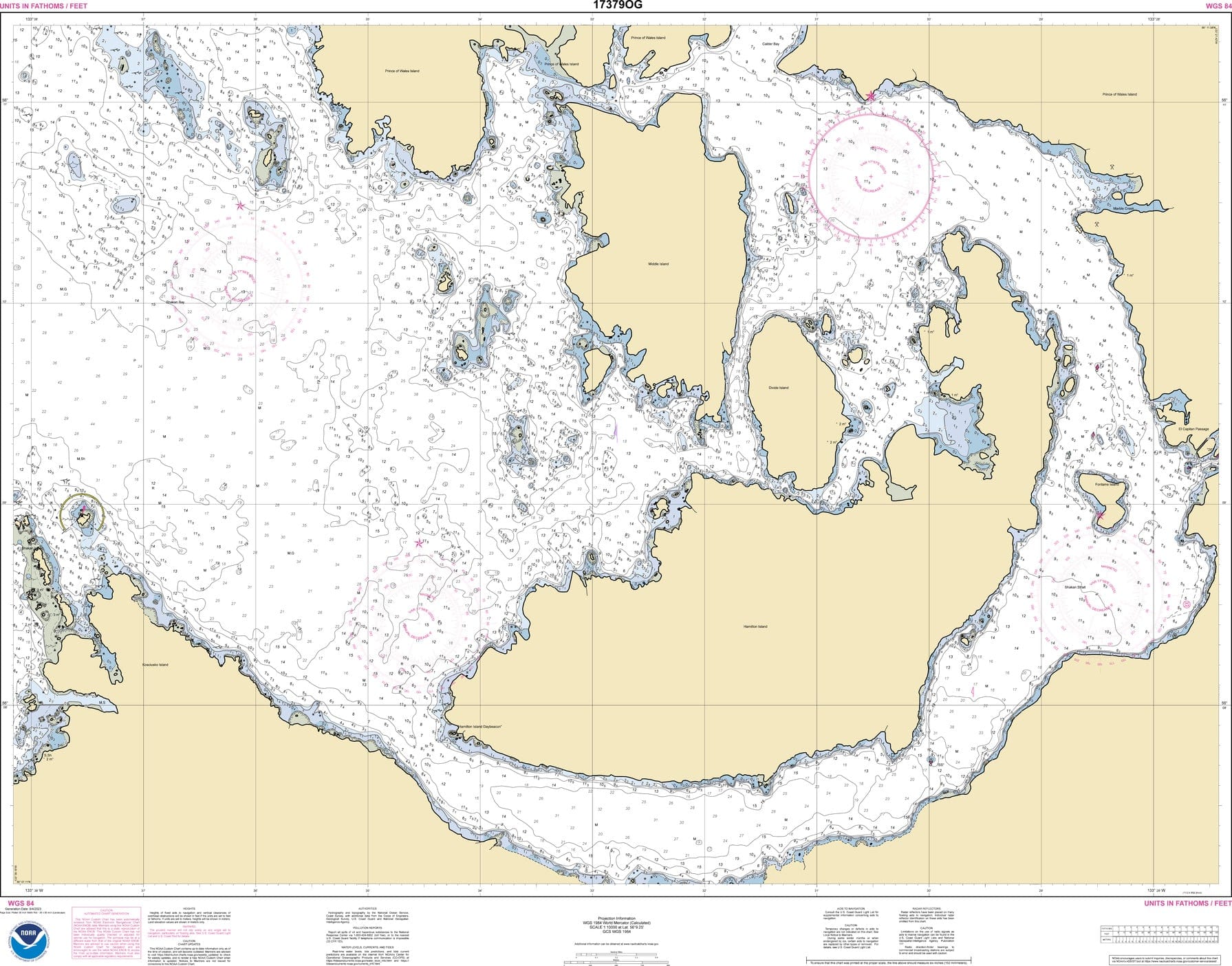 NOAA Nautical Chart 17379: Shakan Bay And Strait, Alaska