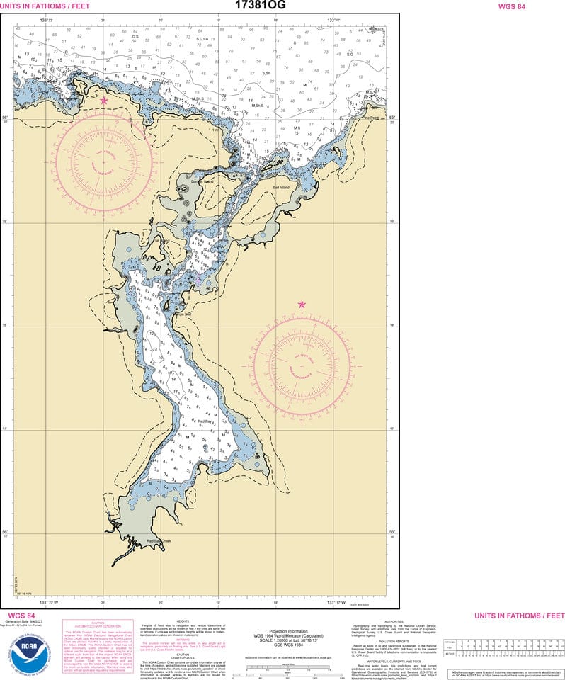 NOAA Nautical Chart 17381: Red Bay, Prince of Wales Island
