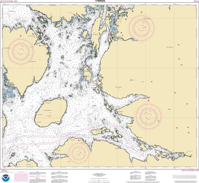 NOAA Nautical Chart 17405: Ulloa Channel to San Christoval Channel;North Entrance, Big Salt Lake;Shelter Cove, Craig