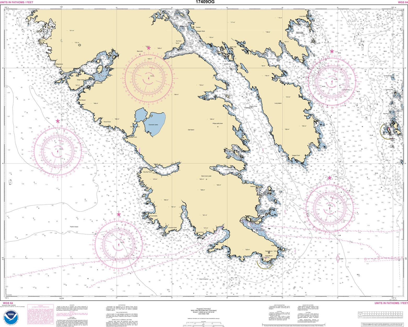 NOAA Nautical Chart 17409: Southern Dall Island and vicinity
