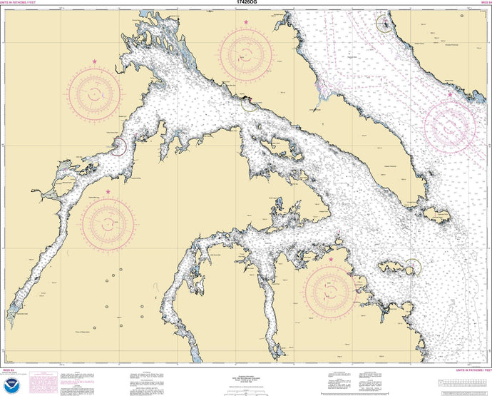 NOAA Nautical Chart 17426: Kasaan Bay, Clarence Strait;Hollis Anchorage, eastern part;Lyman Anchorage