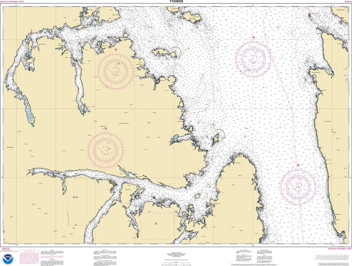 NOAA Nautical Chart 17436: Clarence Strait, Cholmondeley Sound and Skowl Arm