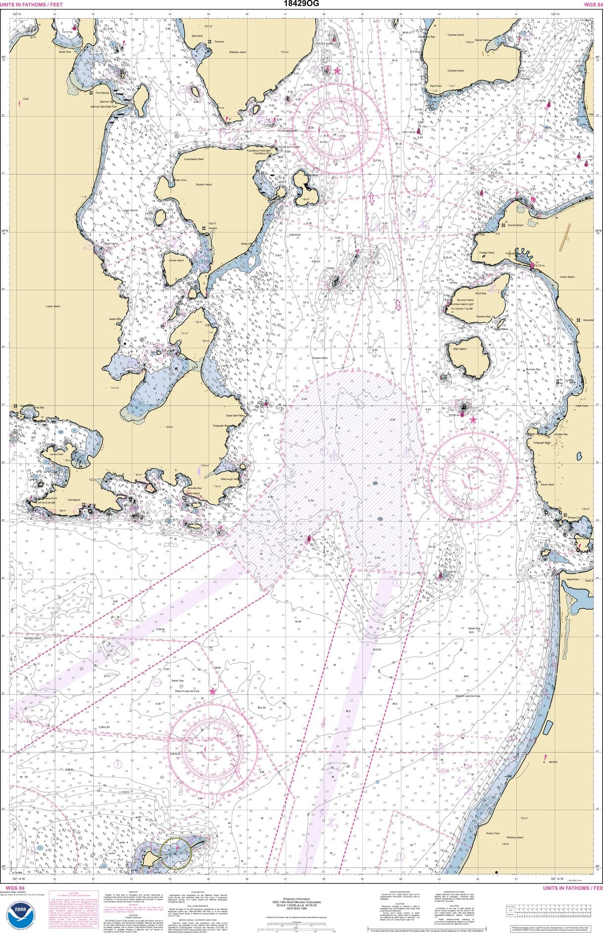 NOAA Nautical Chart 18429: Rosario Strait-southern part